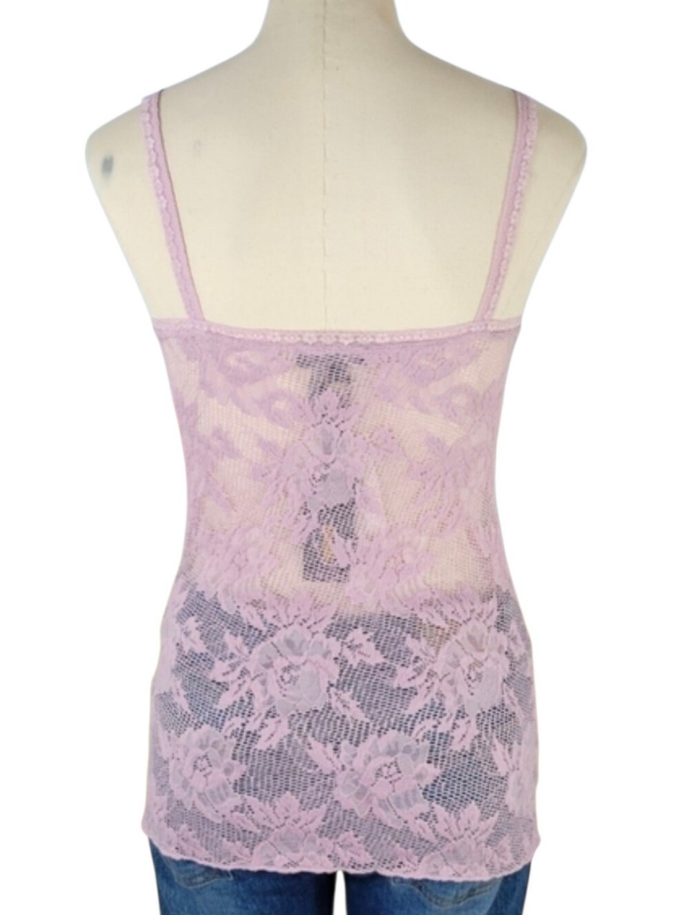 NWT Lace Cami Bundle •Jeans By Buffalo Burgundy + Pink Lace Tanks Womens Medium - Picture 10 of 14